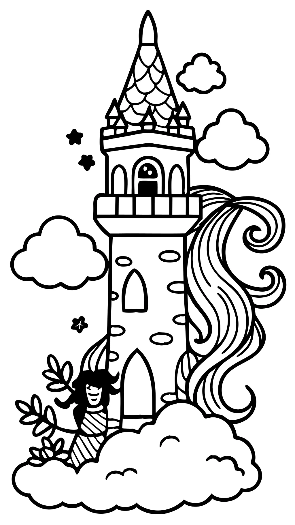 coloring pages rapunzel